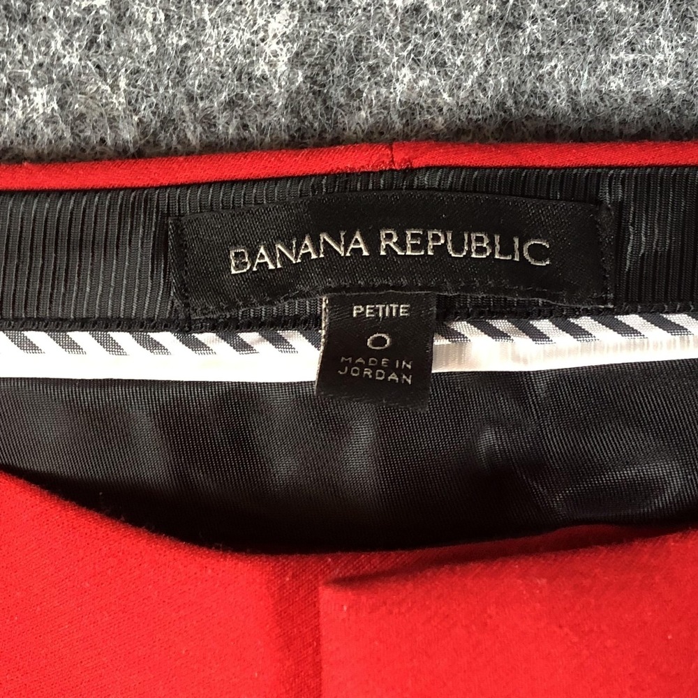 Banana Republic Avery Pants Womens Petite 0 Red Straight Leg Dress Work Stretch‎ - Picture 6 of 16